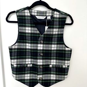 Boys Janie and Jack special occasion plaid vest. New with tags.